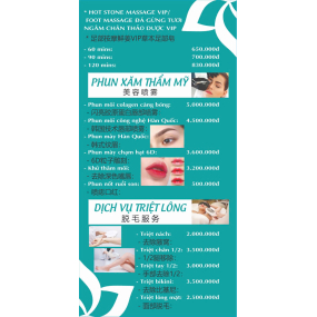 MASSAGE FOOT - PHUN XĂM THẨM MỸ -  DỊCH VỤ TRIỆT LÔNG 